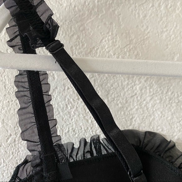 SOLD-Fredrick's of Hollywood Black Babydoll Lingerie Nighty/Lingerie-L - Picture 6 of 8